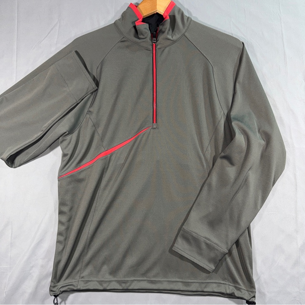 Zero Restriction Pullover Mens Small Gray 1/4 Zip Long Sleeve Tour Series Golf